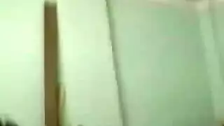 bareback apartment sex: creampie after rough fucking