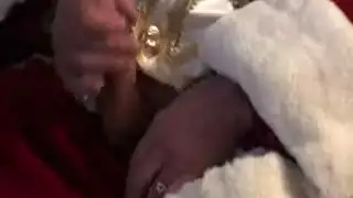 استمناء سانتا المنفرد: يتخيل جنس شرجي إباحي ومهبل