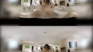 خيال جنسي في الواقع الافتراضي: عاهرتان وقضيب منتصب ضخم